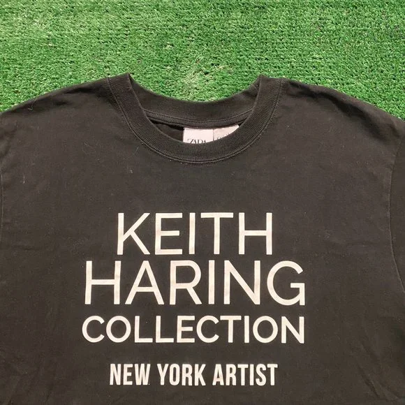 Keith Haring New York Vintage Painting Pop Art T-Shirt - Picture 2 of 5